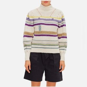 ISABEL MARANT ÉTOILE Georgia High-Neck Striped Jumper